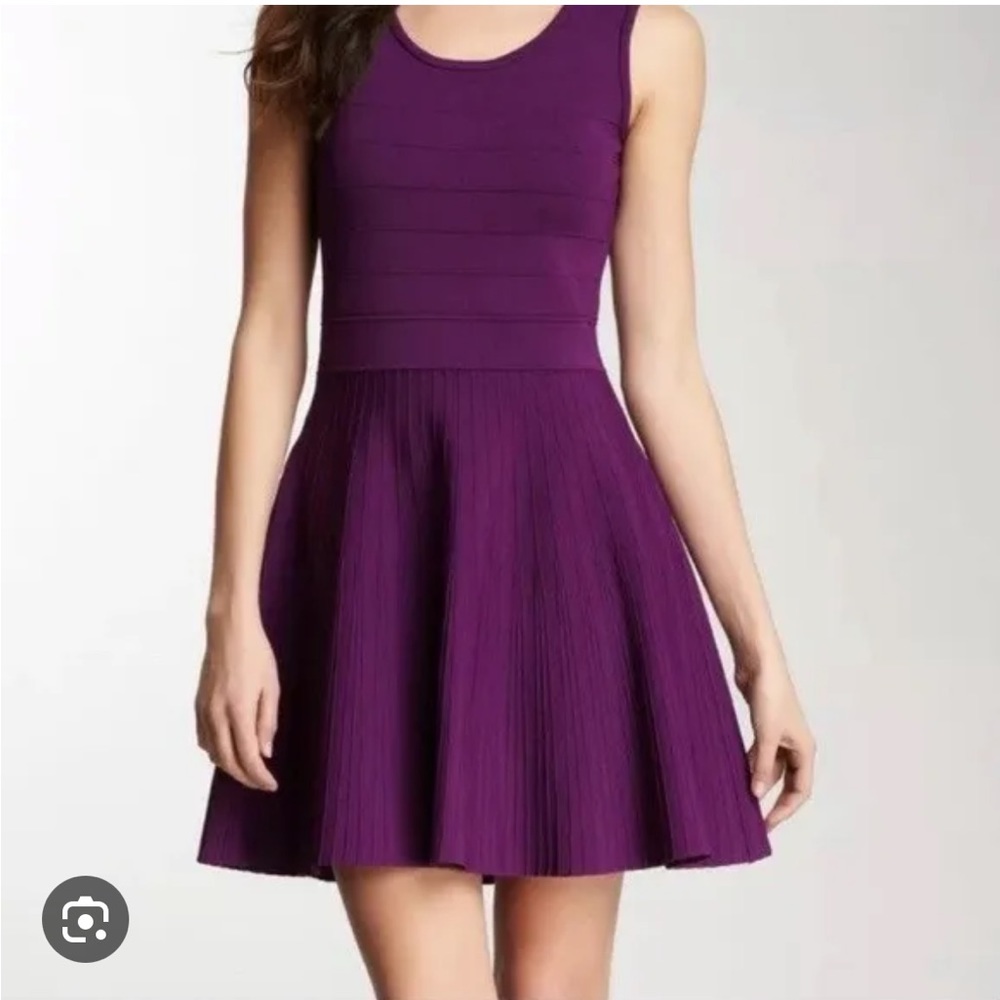 PINK TARTAN Anica Sleeveless Fit & Flare dress Women Sz Small